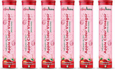 Lifesy Nutra Apple Cider Vinegar Effervescent Tablet | Weight Management | redulity of Mother(6 x 15 Tablets)