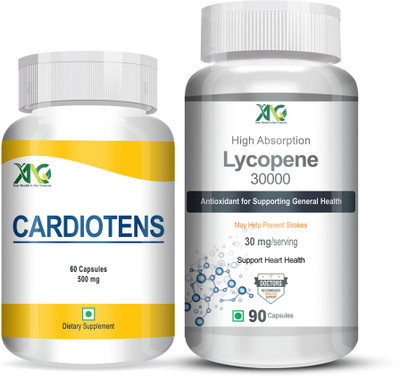 ANC CARDIOTENS 60 Capsules & Lycopene 90 Capsule Support For Heart Health Supplement(2 x 75 Capsules)