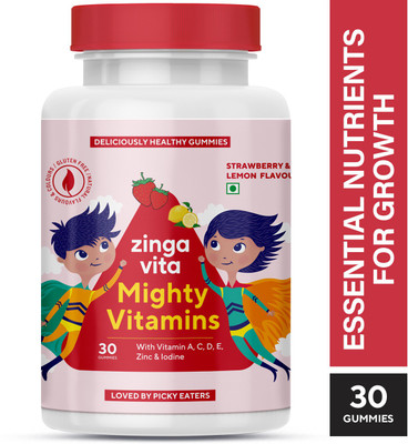 Zingavita Mighty Multivitamins Gummies For Kids Helpful In Growth & Brain Development- Included Rs Discount Using Supercoins For Rs. 229 @ 43% off