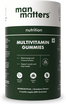 Man Matters Multivitamin Gummies | No Added Sugar |Improve Immunity & Energy |Vitamin B12(60 No)