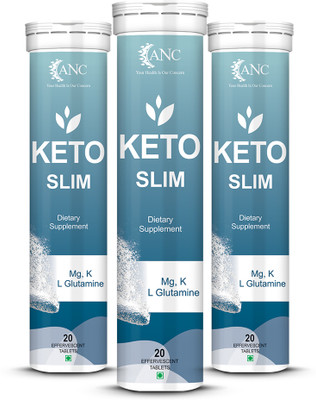 ANC Keto Slim For Weight Loss With Effervescent Water Soluble Pack of 3(3 x 20 Tablets)