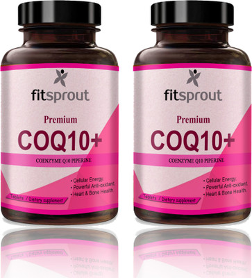 Fitsprout 120mg Coenzyme Q10 Tablets with Piperine (G239)(2 x 60 Tablets)