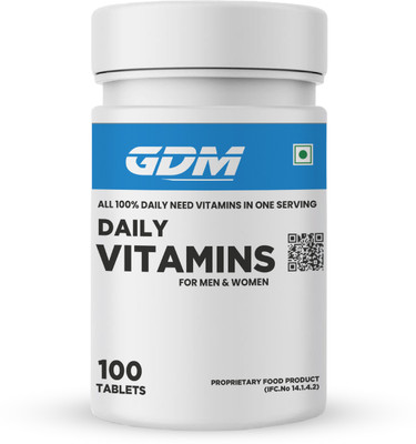 gdm nutraceuticals llp Daily Vitamins Tablets with 7 Essential Vitamins for Boost Energy & Immunity(100 Tablets)