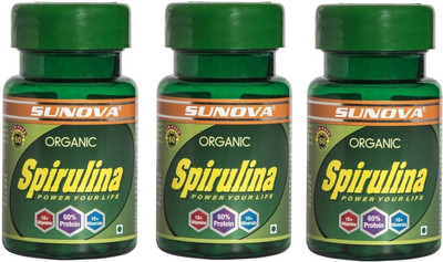 SUNOVA Organic Spirulina - Power your life (Pack of 3)(2 x 1.5 No)