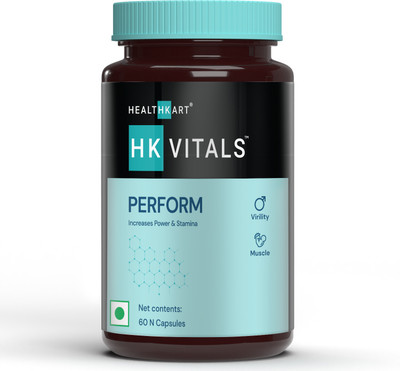 HEALTHKART HK Vitals Perform, Testosterone Supplement, for Energy & Stamina, 60 No(60 Capsules)