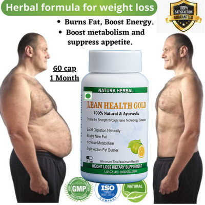 natura herbal Lean health gold- Fat Burner & Weight loss supplements For men and women(60 Tablets)