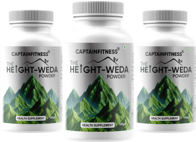 CaptainFitness Heightweda Height Boost Formula for Natural Growth powder|&55|(3 x 100 g)