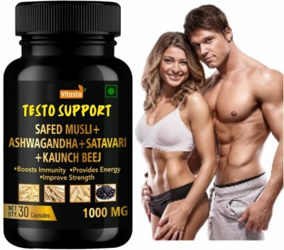 VITASTA Testo support,Ayurvedic supplement for Stamina,Strength and Endurance in man(29 Capsules)