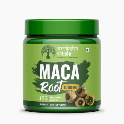 Vruksha Vitals Maca Root Capsules/ Supplement Powder Extract(1000 mg)