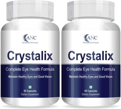ANC Crystalix Complete Eye Health Formula To Maintain Healthy Eyes and Good Vision(2 x 60 Capsules)