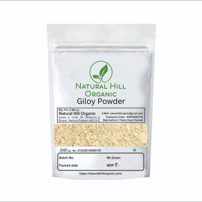 NATURAL HILL ORGANIC Giloy Powder-150g-Your Daily Dose of Natural Immunity Power-Natural-No Mixng(150 g)