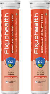 FIXUPHEALTH Natural Amla 1000mg Vitamin C and Zinc(2 x 10 Tablets)