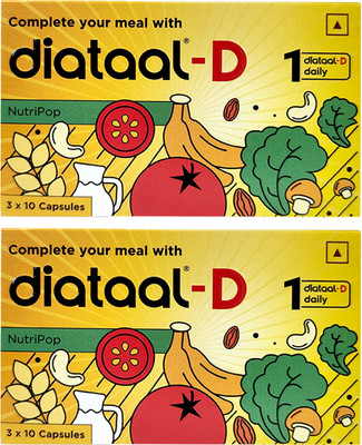 Diataal Nutripop Multivitamin VITAMIN-D Capsules 30N ( Pack Of 2 )(2 x 30 Capsules)