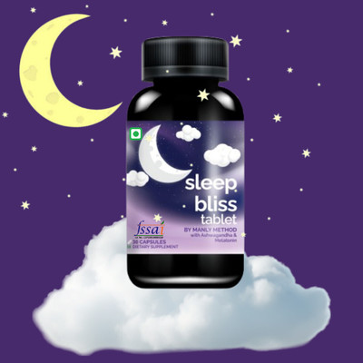 Manly Method Sleep Bliss Capsule: Drift Into Sleep Effortlessly(30 Capsules)
