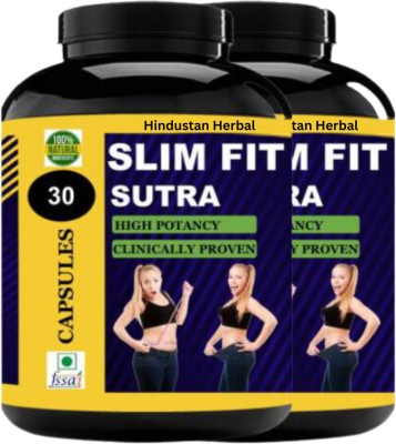 hindustan herbal Slim Fit Sutra | Weight Loss Medicine for Women | Body Loss Fat | Capsule(2 x 30 Capsules)