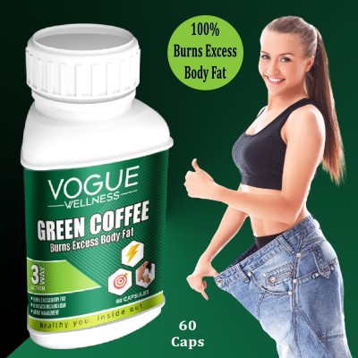 Vogue Green Coffee Bean Extract Capsules Natural Antioxidant For Weight Management(60 Capsules)