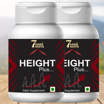 7Herbmaya Height Growth Capsule | Height Plus Capsule | Helps To Making You Appear Taller(2 x 60 Capsules)