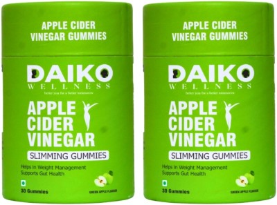 DAIKO WELLNESS Apple Cider Veniger Gummies|Supports Healthy Weight Management for Women & Men(60 No)