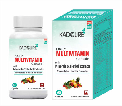 Kadcure Daily uses multivitamins, capsule with herbal extract For Immunity Booster.(60 Capsules)