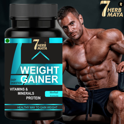 7Herbmaya Mass Gainer Capsule/Weight Gain Capsule/Mass Gain Capsule/Body Building Capsule(60 No)