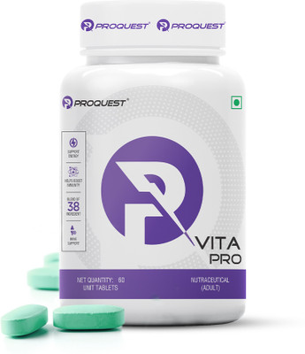 PROQUEST Vita Pro multivitamin tablet with 38 essential ingredients(60 Tablets)