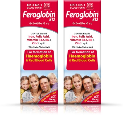 Feroglobin B12 Liquid 200ml- Hematinic Liquid Supplement for Health & Vitality (Pack of 2)(2 x 200 ml)