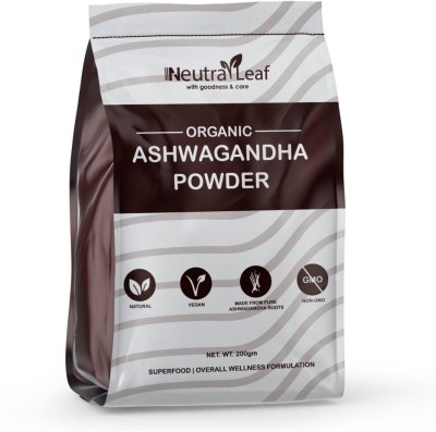 Neutraleaf Organic Ashwagandha Powder for Stamina, muscle strength and faster recovery(200 g)