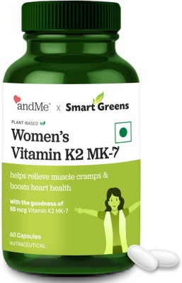 andMe SmartGreens Vitamin K2 MK7 Capsules for Women(60 Capsules)