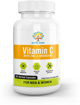 nutriborn Vitamin C Complex Capsule with Amla and Zinc for Men & Women(60 Capsules)