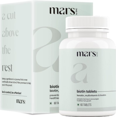 mars by GHC Beard Growth Biotin Tablets With Multivitimins For Men's Healthy Beard Growth(60 Tablets)