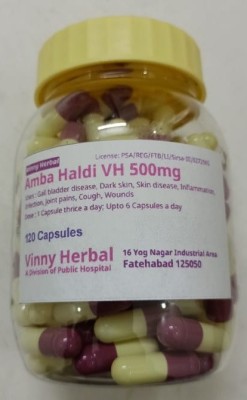 Vinny Herbal Amba Haldi VH 500mg Capsules(120 Capsules)