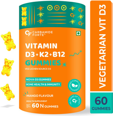 23% OFF on CARBAMIDE FORTE Vitamin D3 K2 MK7 B12 Gummies for Women, Men & Kids(60 No) 23% OFF on CARBAMIDE FORTE Vitamin D3 K2 MK7 B12 Gummies for Women, Men & Kids(60 No)