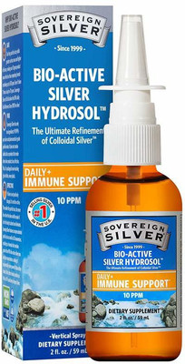 Sovereign Silver Bio-Active Silver Hydrosol Vertical Spray for Immune Support 59Ml(59 ml)