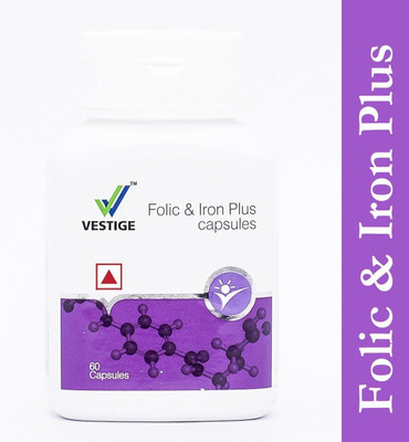 VESTlGE Folic & Iron Plus (Maintain haemoglobin level)(60 Capsules)
