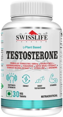 SWISSLIFE FOREVER Testosterone for Men |Tribulus 1000mg |L-Citrulline & Kaunch Beej(30 Tablets)