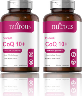 Nutrous 120mg Coenzyme Q10 Tablets with Piperine (D239)(120 Tablets)