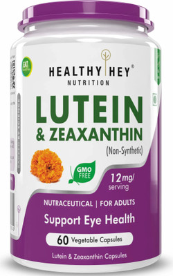 HealthyHey Nutrition Natural Lutein 10mg with 2mg Zeaxanthin(60 Tablets)