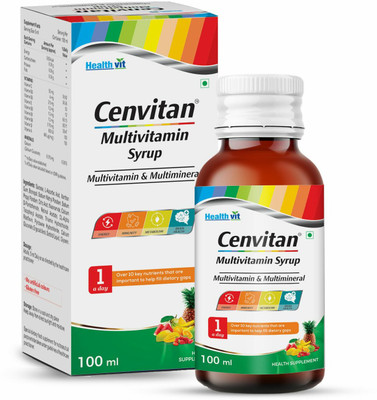 HealthVit Cenvitan Multivitamin Syrup with the Goodness of Fresh Fruit for Men & Women(100 ml)
