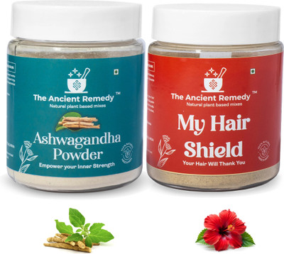 THE ANCIENT REMEDY Combo of Pure Ashwagandha Powder and My hair shield Powder - 110 gm each(2 x 110 g)