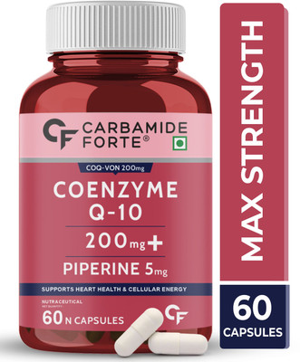 CARBAMIDE FORTE Coenzyme Q10 (CoQ10) 200mg Good Health Capsule with Piperine 5mg(60 Capsules)