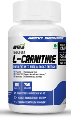 NutriJa L-Carnitine 750mg - 60 Veg Capsules(60 No)