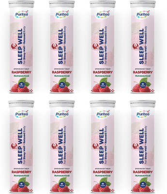 puriteo SLEEP WELL EFFERVESCENT TABLET RASPBERRY 08(8 x 15 Tablets)