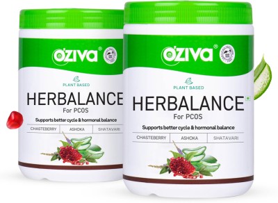 OZiva HerBalance for PCOS (with Myo-Inositol), Natural Drink for PCOS Management(2 x 250 g)