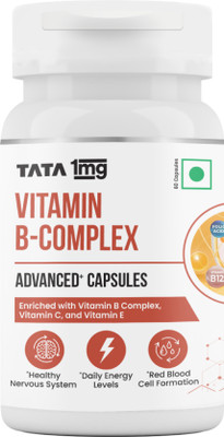 TATA 1mg Vitamin B Complex for formation of Red Blood Cells & help support Nervous System(60 Capsules)