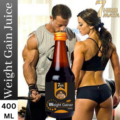7Herbmaya Weight Gainer Juice/ Weight Gain Syrup/Muscle Building Juice/ Mass Gainers Juice(400 ml)