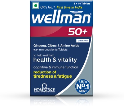 wellman 50+ Multivitamin Health Supplements For Men(30 Tablets)