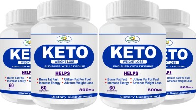 Fitness Prime Organics Keto Advanced Weight Loss Supplement 800Mg(4 x 60 Capsules)