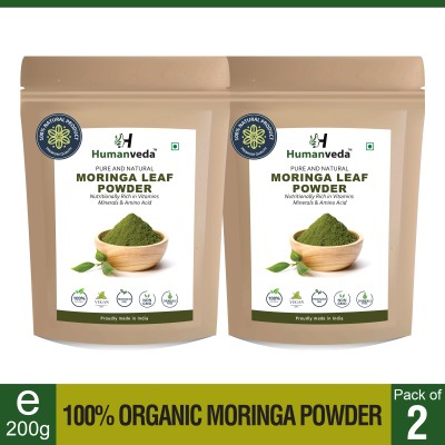 Humanveda Natural Moringa Leaf Powder - Moringa Oleifera(2 x 100 g)