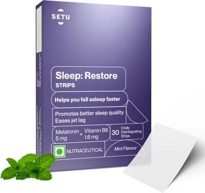 SETU Sleep Restore Melatonin 5mg - Orally Dissolving Strips(30 No)