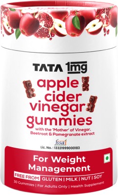 TATA 1mg Apple Cider Vinegar Gummies with the ‘Mother’ of Vinegar(30 x 1 No)